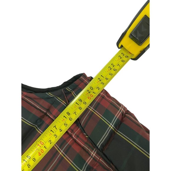 Eddie Bauer Womens Goose Down Puffer Vest Medium M Multicolor Plaid black Red - Picture 5 of 6